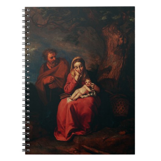 The Flight into Egypt by Abraham Bloemaert Notizblock (Vorderseite)