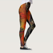 The Flight of the Phoenix – Fiery Abstract Rebirth Leggings (Rechts)