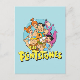 The Flintstones and Rubbles Family Graphic Postkarte