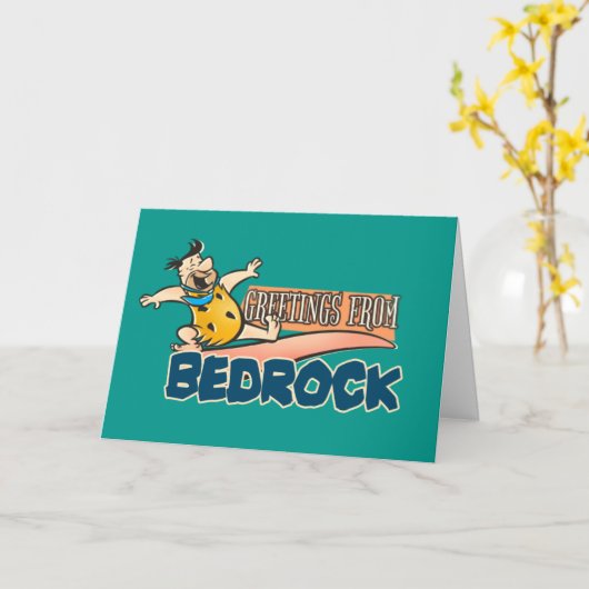 The Flintstones | Fred - Greetings From Bedrock Karte (Gelbe Blume)