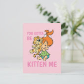 The Flintstones | Pebbles & Her Tiger Einladungspostkarte (Stehend Vorderseite)