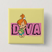 The Flintstones | Pebbles - Little Diva Button (Vorderseite)