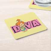 The Flintstones | Pebbles - Little Diva Rechteckiger Pappuntersetzer (angewinkelt)