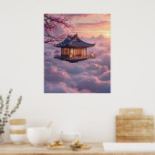 The Floating Teahouse: Dreams of Cherry Blossom Sk Poster (Küche)