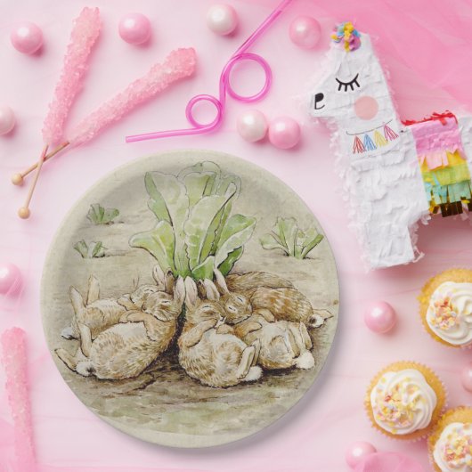 The Flopsy Bunnies Asleep (von Beatrix Potter) Pappteller (Party)