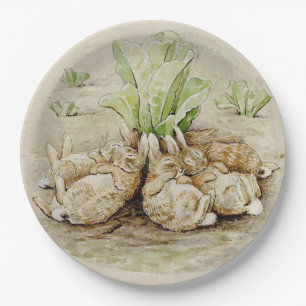 The Flopsy Bunnies Asleep (von Beatrix Potter) Pappteller