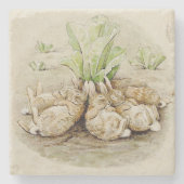 The Flopsy Bunnies Asleep (von Beatrix Potter) Steinuntersetzer (Vorderseite)