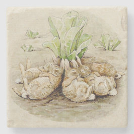 The Flopsy Bunnies Asleep (von Beatrix Potter) Steinuntersetzer