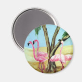"The Florida Flamingos" Magnet (Vorderseite/Rückseite)