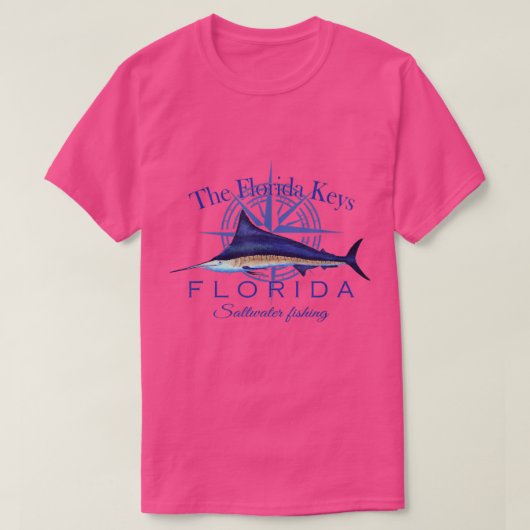 The Florida Keys Florida Sailfish Billfish Saltwat T-Shirt (Design vorne)