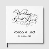 The Flourished Script Wedding Guest Book Gästebuch (Vorderseite)