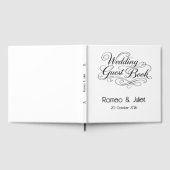 The Flourished Script Wedding Guest Book Gästebuch (Voll)
