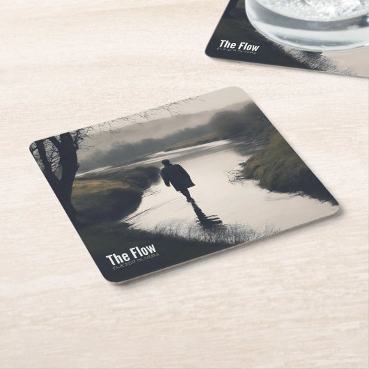 The Flow Rechteckiger Pappuntersetzer (angewinkelt)