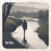 The Flow Rechteckiger Pappuntersetzer (Vorderseite)