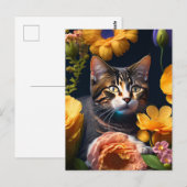 the flower cat postkarte (Vorne/Hinten)