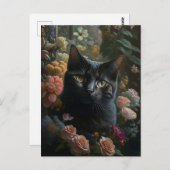 the flower cat postkarte (Vorne/Hinten)