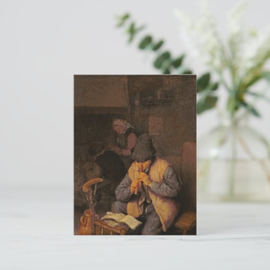 The Flute Player, 17. Jahrhundert Postkarte (Stehend Vorderseite)