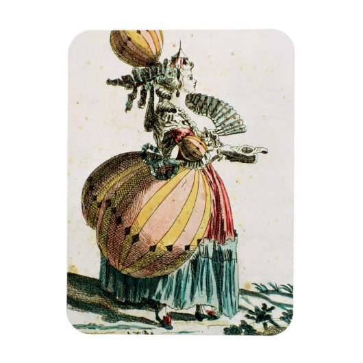 The Flying Coquette, c.1784 (color graving) Magnet (Vertikal)
