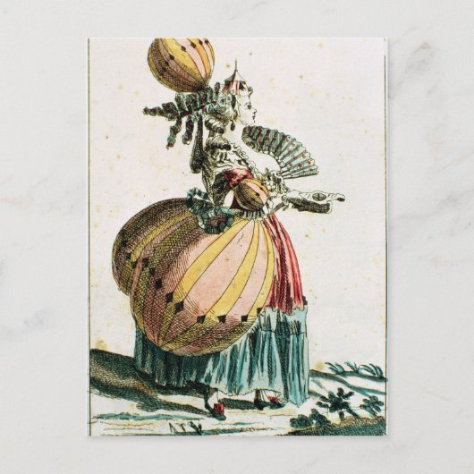 The Flying Coquette, c.1784 (color graving) Postkarte (Vorderseite)