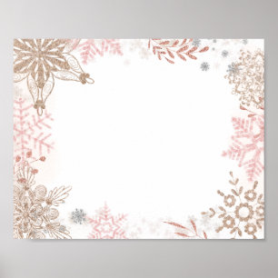 The Food Station Winter Wonderland Pink Gold Poste Poster