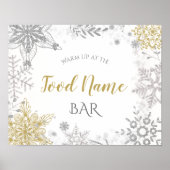 The Food Station Winter Wonderland Silver Gold Poster (Vorne)