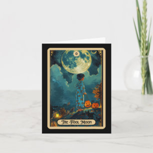 The Fool Moon (der Narr) Halloween Tarot T-Shirt Karte
