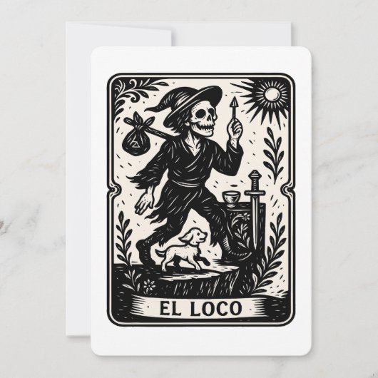 The Fool Tarot Card Art Print Einladung (Vorderseite)