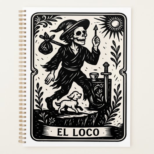 The Fool Tarot Card Art Print Planer (Vorderseite)