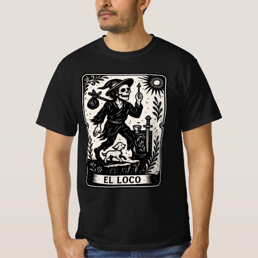 The Fool Tarot Card Art Print T-Shirt (Vorderseite)