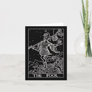 The Fool Tarot Card Court Jester Halloween Gothic Karte