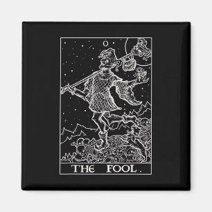 The Fool Tarot Card Court Jester Halloween Gothic Magnet