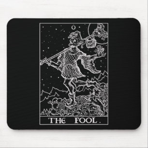 The Fool Tarot Card Court Jester Halloween Gothic Mousepad