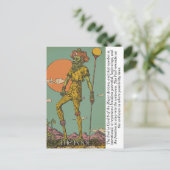 The Fool Tarot Card Mystical Major Arcana Art  Postkarte (Stehend Vorderseite)