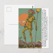 The Fool Tarot Card Mystical Major Arcana Art  Postkarte (Vorne/Hinten)