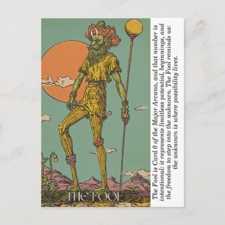 The Fool Tarot Card Mystical Major Arcana Art  Postkarte