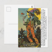 The Fool Tarot Retro Mystical Major Arcana Art  Postkarte (Vorne/Hinten)