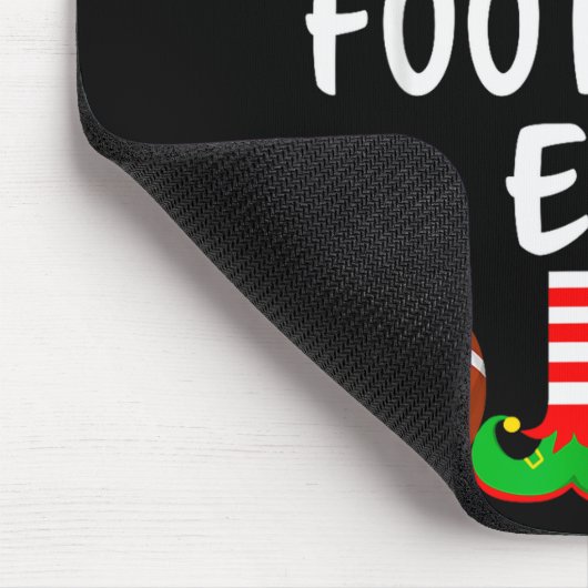 The Football Elf Matching Family Christmas Mousepad (Ecke)