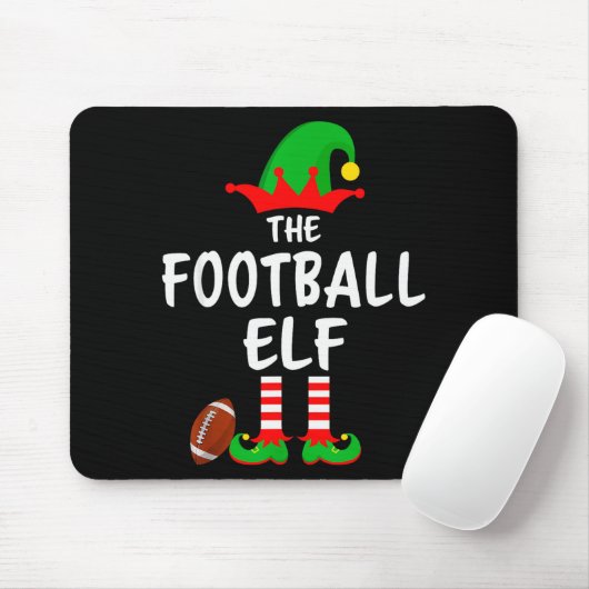 The Football Elf Matching Family Christmas Mousepad (Mit Mouse)