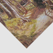 The Forest Path by Peder Mork Monsted Seidenpapier (Ausschnitt)