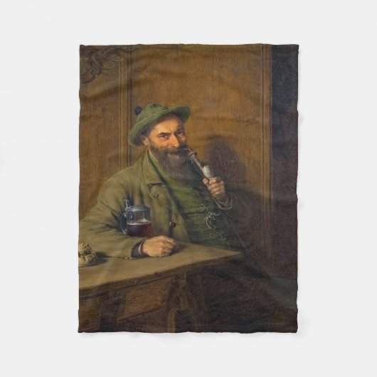 The Forest Ranger (von Eduard von Grützner) Fleecedecke (Vorderseite)