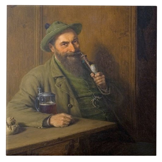 The Forest Ranger (von Eduard von Grützner) Fliese (Vorderseite)