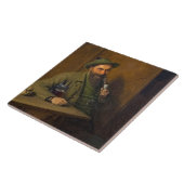 The Forest Ranger (von Eduard von Grützner) Fliese (Seite)