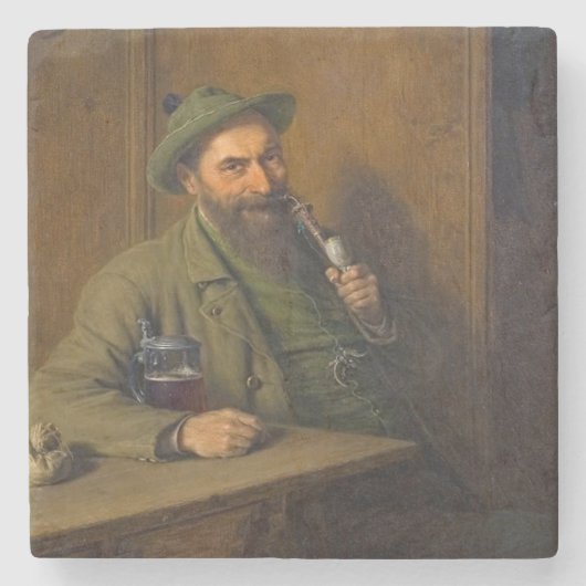 The Forest Ranger (von Eduard von Grützner) Steinuntersetzer (Vorderseite)
