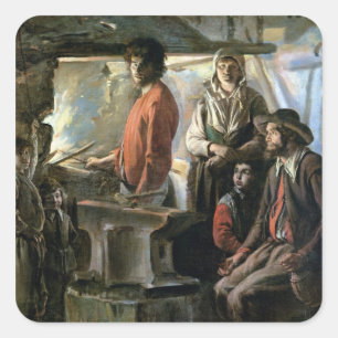The Forge, 1640 Quadratischer Aufkleber