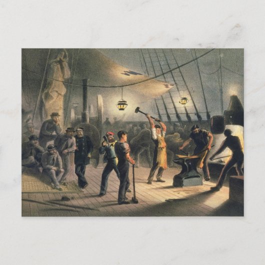 The Forge on Deck of the Great Eastern Postkarte (Vorderseite)
