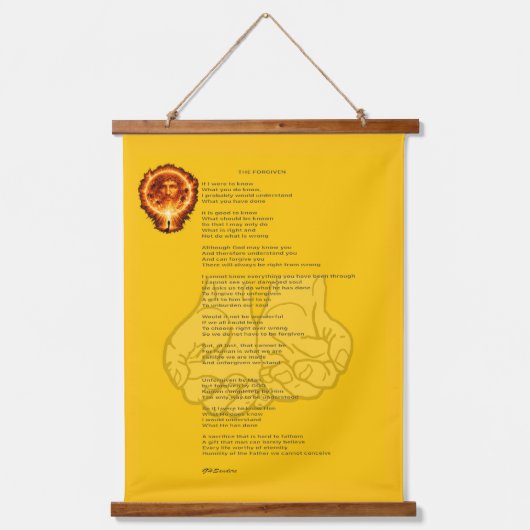 The Forgiven Wandteppich Mit Holzrahmen (Vorderseite)