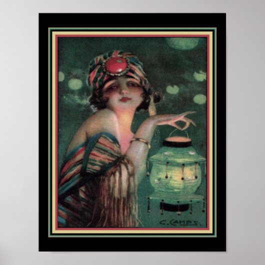 "The Fortune Teller" Art Deco der 1920er Jahre Poster (Vorne)