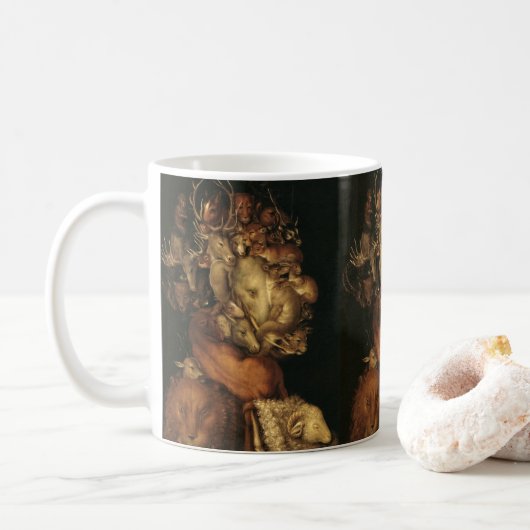 The Four Elements: Earth - Giuseppe Arcimboldo Kaffeetasse (Mit Donut)