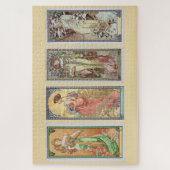 The Four Seasons 1900: Ein Jugendstil von Mucha Puzzle (Vertikal)