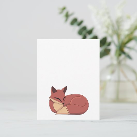 The Fox RSVP Karte (Stehend Vorderseite)